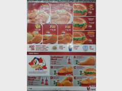 Цены на еду в Брунее, Цены в KFC