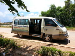 Cambodia, Buses in Kep, Anna Minivan Tour