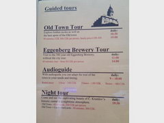 Excursions in Cesky Krumlov, Prices for guided tours
