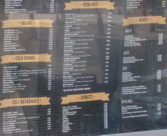 Prices in restaurants in Cyprus, Drinks munu