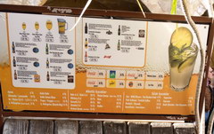 Prices for fast food in Cyprus, Drinks in a Turkish restaurant
