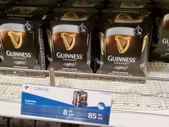 Prices in duty free on the ferry Silja Line, Beer Guinness