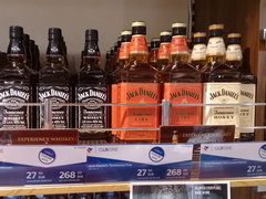 Prices in duty free on the ferry Silja Line, Whiskey Jack Daniels