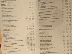Prices for alcohol on the ferry Silja Line, Wine list in the bar