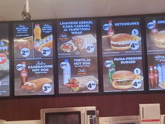 Prices in Estonia for fast food, Various fast food