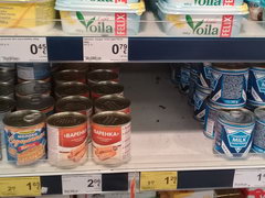 Prices for groceries in Estonia, condensed milk