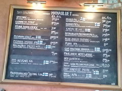 Prices in Helsinki in Finland, prices at a beer bar