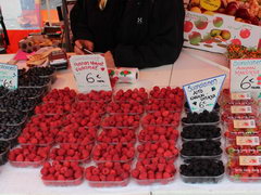 Prices on the market on the waterfront of Helsinki, Malina