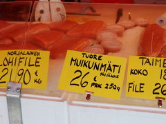 Цены на продукты в супермаркетах в Финляндии, Филе лосося