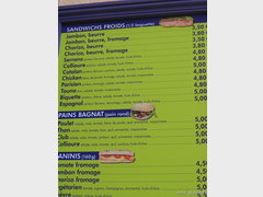Food and drink prices, Burgers, sandwiches and paninis