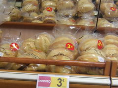 Цены во Франции на продукты, булочки