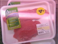 Цены в Париже на продукты, Мясо - телятина