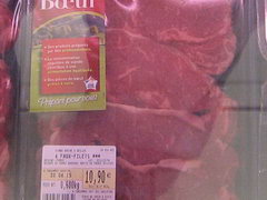Цены в Париже на продукты, Говядина