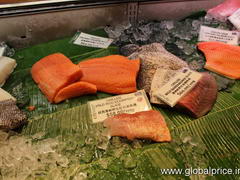 Hong Kong, food prices in a grocery, Imported fish