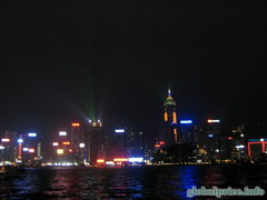 Что посетить в Гонконге, Лазерное шоу в Гонконге, наблюдается с аллеи звезд