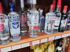 Prices in Athens in Greece for alcohol, Vodka