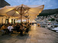Prices in a restaurant Dubrovnik (Croatia), Restaurant on the waterfront