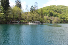 Plitvice Lakes in Croatia, Boat on the lake 