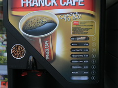 Trogir and Split(Croatia) food prices, Coffee machine