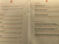 Prices for food in the cafe Zagreb (Croatia), Menu in the restaurant