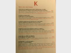 Prices for food in the cafe Zagreb (Croatia), Restaurants meals