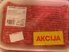 Food prices in Zagreb (Croatia), Minced meat