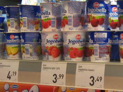 Цены на продукты  Загребе (Хорватия), Йогурты