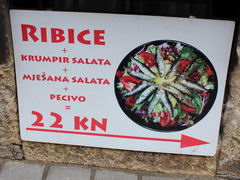Prices in the cafe Zagreb (Croatia), Comprehensive lunch
