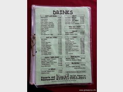 food prices in Indonesia, Cost of drinks in a cafe 