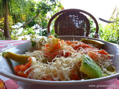 food prices in Indonesia, vegetarian dinner