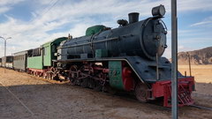 What to see and Jordan, Old steam locomotive in vain