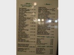 Prices in restaurants in Reykjavik, Pizza and Pasta