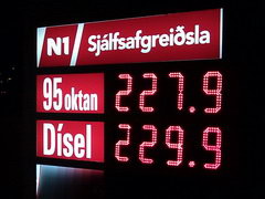 Transort in Reykjavik in Iceland, The cost of gasoline