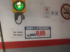 Цены в Барселоне на транспорт, Стоимость крытой парковки