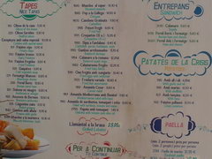 Restaurants prices in Barcelona, Tapas bar on the beach