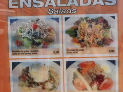 Restaurants prices in Barcelona, Asian salads