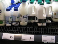 prices in Barselona at a supermarket, Milk