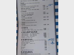 Prices for alcohol in Spain (Catalonia), Drinks at a bar