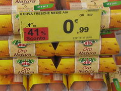 Цены на продукты в Италии, Яйца
