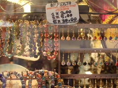 Souvenirs in Venice in Italy, Earrings from glass 