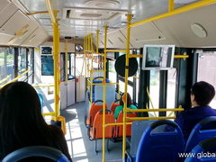 Transportationin Almaty,  inside the bus