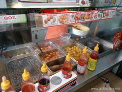 Street food frices in China in Guangzhou, meat balls