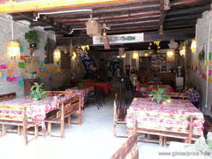 Food in a cafe in China in Guilin, restaurant for tourists