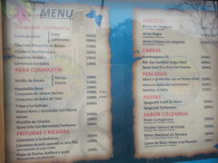 Prices at restaurants in Cartagena, Various dishes at a restaurant
