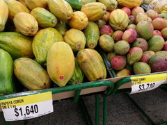 Цены на продукты питания в Колумбии, Папайя и манго