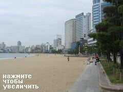 Пляж Гвангали бич в Пусане, Южная Корея, Gwangalli Beach