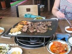 Busan, South Korea food, Meat fry themselves