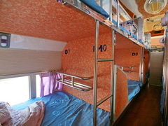 Laos, Luang Prabang transport, SLEEPING BUS with 2 rows