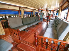 Transport from Huay Xai on the Mekong (Laos), Salon of a ship