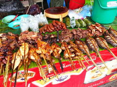 Laos, Luang Prabang, Skewers